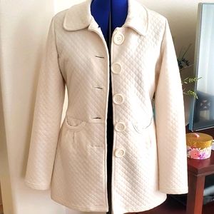 Cream Sugarfly Jacket, Size L, Soft, Lightweight